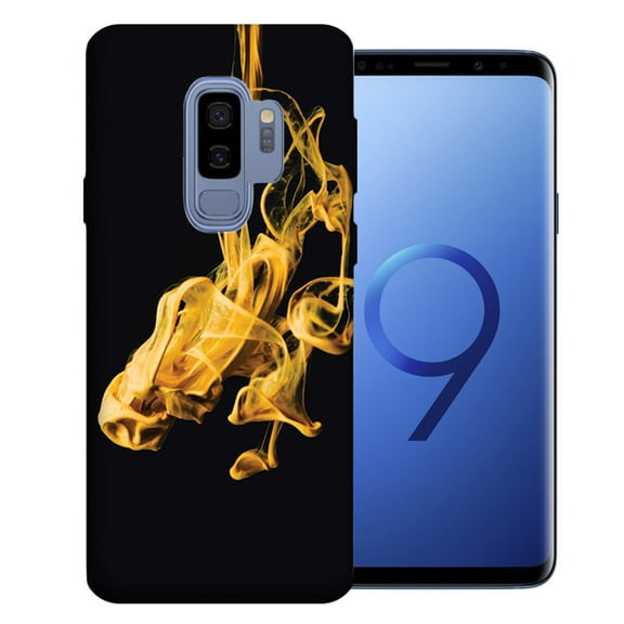 MUNDAZE For Samsung Galaxy S9 Plus Gold Smoke Design TPU Gel Phone Case Cover