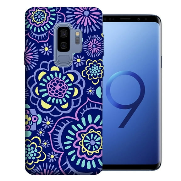 MUNDAZE For Samsung Galaxy S9 Plus Indie Flowers Design TPU Gel Phone Case Cover