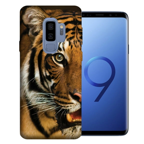 MUNDAZE For Samsung Galaxy S9 Plus Tiger Face Design TPU Gel Phone Case Cover