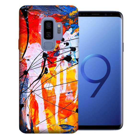 MUNDAZE For Samsung Galaxy S9 Plus Yellow Oil Painting Design TPU Gel Phone Case Cover