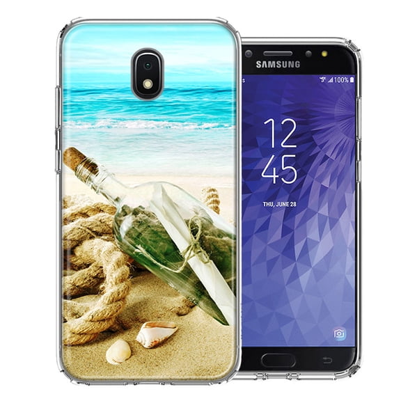 MUNDAZE For Samsung J3 2018/J337/AMP Prime 3/J3 Achieve Beach Message Bottle Design Double Layer Phone Case Cover