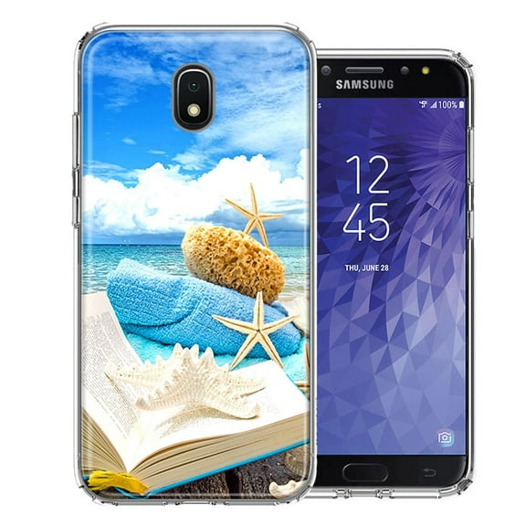 MUNDAZE For Samsung J3 2018/J337/AMP Prime 3/J3 Achieve Beach Reading Design Double Layer Phone Case Cover