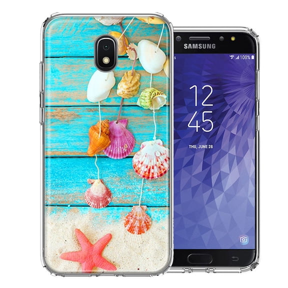 MUNDAZE For Samsung J3 2018/J337/AMP Prime 3/J3 Achieve Seashell Wind chimes Design Double Layer Phone Case Cover