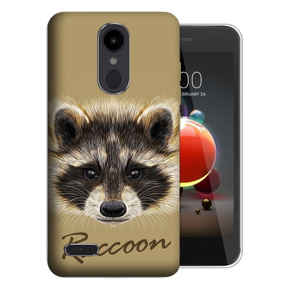 MUNDAZE LG Aristo 3 / 2 / Tribute Dynasty / Zone 4 Raccoon Design TPU Gel Phone Case Cover