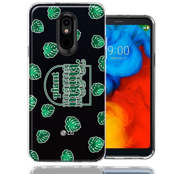 MUNDAZE LG Aristo 4/Escape PLUS/Tribute Royal Plant Mama Houseplant Lover Monstera Tropical Leaf Green Design Double Layer Phone Case Cover