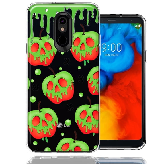 MUNDAZE LG Stylo 4 Halloween Poison Apple Skulls Spooky Fairy Tales Design Double Layer Phone Case Cover