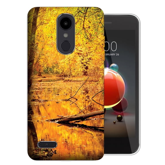 MUNDAZE LG Stylo 4 / Stylo 4 Plus Design Case - Golden Autumn Leaves Design Skin Phone Case Cover