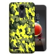 MUNDAZE LG Stylo 4 / Stylo 4 Plus Design Case - Yellow Green Camo Design Skin Phone Case Cover