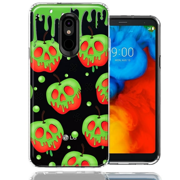 MUNDAZE LG Stylo 5 Halloween Poison Apple Skulls Spooky Fairy Tales Design Double Layer Phone Case Cover