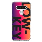 MUNDAZE LG Stylo 6 Shockproof Clear Hybrid Protective Phone Case Purple Pink Orange Clear Funny Text Quote Low Key Cover