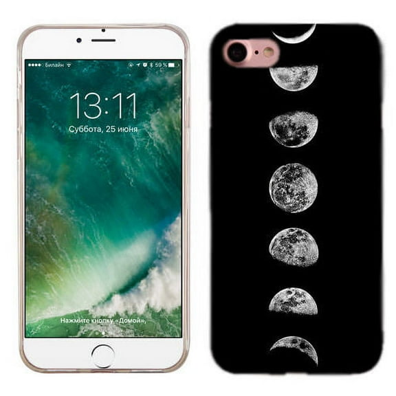 MUNDAZE Moons Case Cover For Apple iPhone SE 7 8