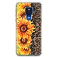 thumbnail image 1 of MUNDAZE Motorola Moto G Play 2021 Shockproof Clear Hybrid Protective Phone Case Yellow Summer Sunflowers Brown Leopard Honeycomb Cover, 1 of 5