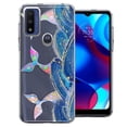 thumbnail image 1 of MUNDAZE Motorola Moto G Pure Rainbow Mermaid Tails Scales Ocean Waves Beach Girls Summer Double Layer Phone Case Cover, 1 of 4