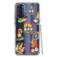 thumbnail image 1 of MUNDAZE Motorola Moto G Stylus 4G 2022 Shockproof Clear Hybrid Protective Phone Case Colorful Neon Glow Rainbow Gnomes Cover, 1 of 5
