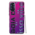 thumbnail image 1 of MUNDAZE Motorola Moto G Stylus 4G 2022 Shockproof Clear Hybrid Protective Phone Case Purple Clear Funny Text Quote Issa Vibe Cover, 1 of 5