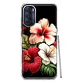 thumbnail image 1 of MUNDAZE Motorola Moto G Stylus 5G 2022 Pink Red Hibiscus Wild Flowers Floral Shockproof Clear Hybrid Protective Phone Case Cover, 1 of 5