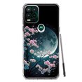 thumbnail image 1 of MUNDAZE Motorola Moto G Stylus 5G Shockproof Clear Hybrid Protective Phone Case Kawaii Manga Pink Cherry Blossom Full Moon Cover, 1 of 5