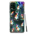 thumbnail image 1 of MUNDAZE Motorola Moto G Stylus 5G Shockproof Clear Hybrid Protective Phone Case Water Painting Colorful Splash Gnomes Cover, 1 of 5