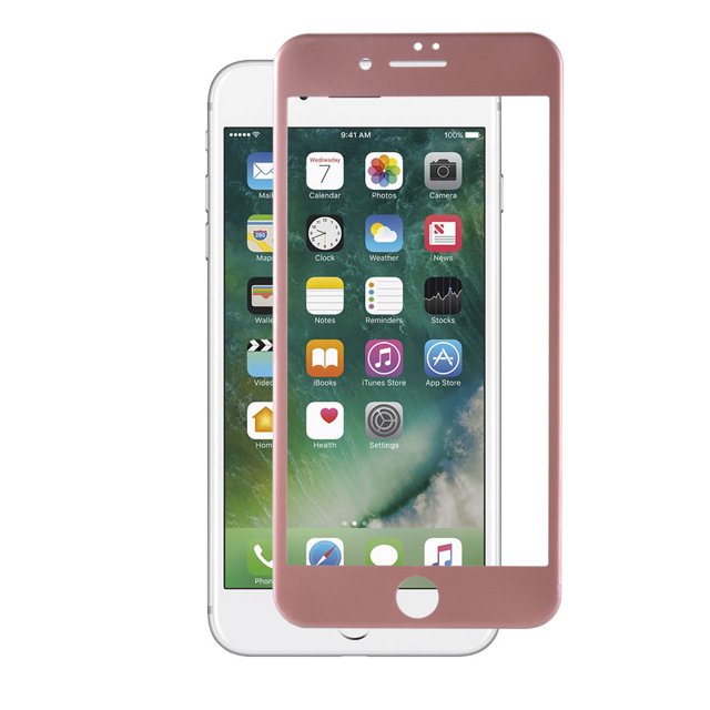 MUNDAZE Rose Gold Tempered Glass Screen Protector For Apple iPhone 7