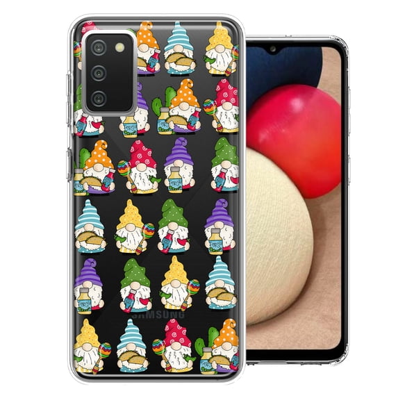 MUNDAZE Samsung Galaxy A03S Cinco De Mayo Party Cute Gnomes Mexico Tacos Fiesta Double Layer Phone Case Cover
