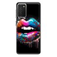 thumbnail image 1 of MUNDAZE Samsung Galaxy A03S Shockproof Clear Hybrid Protective Phone Case Colorful Lip Graffiti Painting Art Cover, 1 of 5