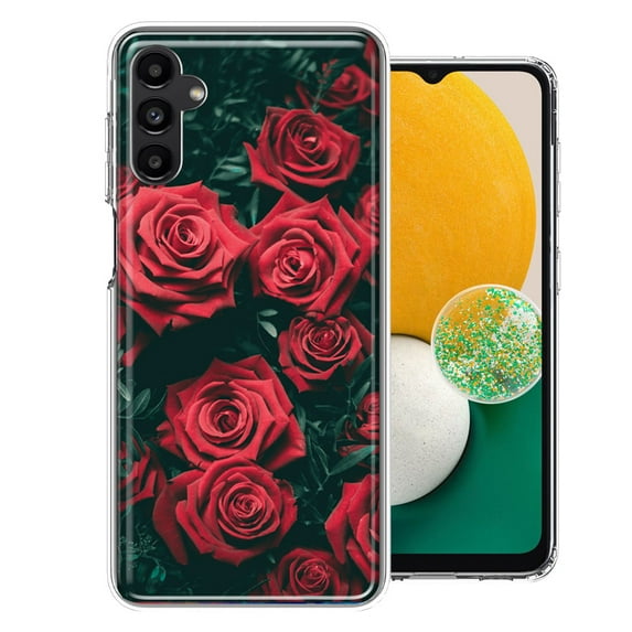 MUNDAZE Samsung Galaxy A13 Red Roses Double Layer Phone Case Cover