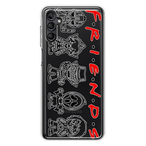 MUNDAZE Samsung Galaxy A14 5G Shockproof Clear Hybrid Protective Phone Case Cute Halloween Spooky Horror Scary Characters Friends Cover