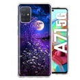 thumbnail image 1 of MUNDAZE Samsung Galaxy A71 4G Shockproof Clear Hybrid Protective Phone Case Spring Moon Night Lavender Flowers Floral Cover, 1 of 5