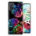 thumbnail image 1 of MUNDAZE Samsung Galaxy A71 5G Colorful Neon Rainbow Glow Roses Double Layer Phone Case Cover, 1 of 5