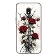 thumbnail image 1 of MUNDAZE Samsung Galaxy J3 Express/Prime 3/Amp Prime 3 Barbed Wire Gothic Red Roses Double Layer Phone Case Cover, 1 of 5