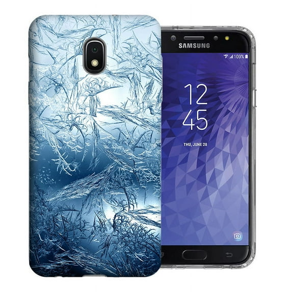 MUNDAZE Samsung Galaxy J3 J337 2018 Achieve/ Express Prime 3/ Amp Prime 3, Design Case - Blue Ice Design Phone Case Cover