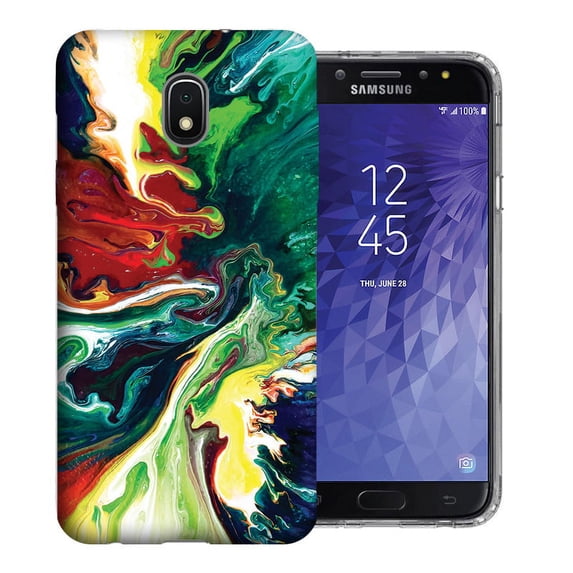 MUNDAZE Samsung Galaxy J3 J337 2018 Achieve/ Express Prime 3/ Amp Prime 3, Design Case - Colorful Paint 4 Design Phone Case Cover