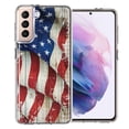 thumbnail image 1 of MUNDAZE Samsung Galaxy S21 Vintage USA Flag Double Layer Phone Case Cover, 1 of 3