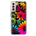 thumbnail image 1 of MUNDAZE Samsung Galaxy S22 Plus Shockproof Clear Hybrid Protective Phone Case Neon Rainbow Glow Colorful Abstract Flowers Floral Cover, 1 of 5