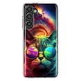 thumbnail image 1 of MUNDAZE Samsung Galaxy S23 Plus Neon Rainbow Galaxy Cat Shockproof Clear Hybrid Protective Phone Case Cover, 1 of 5