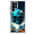 thumbnail image 1 of MUNDAZE Samsung Galaxy S23 Ultra Blue Apocalypse Cyberpunk Skull Feather Double Layer Phone Case Cover, 1 of 5