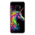 thumbnail image 1 of MUNDAZE Samsung Galaxy S9 Neon Rainbow Glow Unicorn Floral Shockproof Clear Hybrid Protective Phone Case Cover, 1 of 5