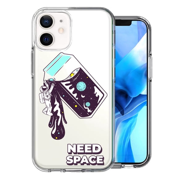 MUNDAZE for Apple iPhone 12 Mini Need Space Astronaut Stars Design Double Layer Phone Case Cover