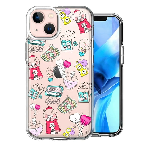 MUNDAZE for Apple iPhone 13 Valentine's Day Candy Feels like Love Hearts Double Layer Phone Case Cover