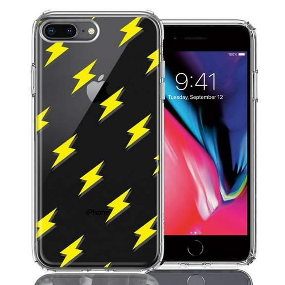 MUNDAZE for Apple iPhone 7/8 Plus Electric Lightning Bolts Design Double Layer Phone Case Cover