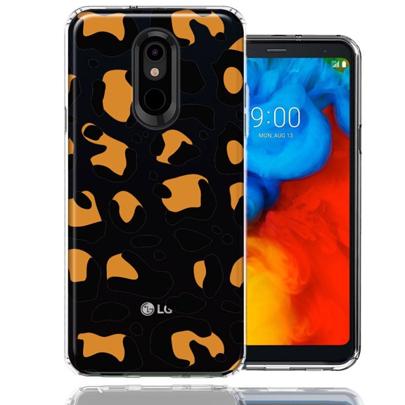 MUNDAZE for LG Aristo 4/Escape PLUS/Tribute Royal Classic Animal Wild Leopard Jaguar Print Double Layer Phone Case Cover