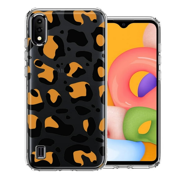 MUNDAZE for Samsung Galaxy A01 Classic Animal Wild Leopard Jaguar Print Double Layer Phone Case Cover