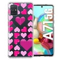 thumbnail image 1 of MUNDAZE for Samsung Galaxy A71 4G Pink Purple Origami Valentine's Day Polkadot Hearts Design Double Layer Phone Case Cover, 1 of 3