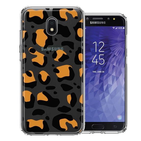MUNDAZE for Samsung Galaxy J3 Express/Prime 3/Amp Prime 3 Classic Animal Wild Leopard Jaguar Print Double Layer Phone Case Cover