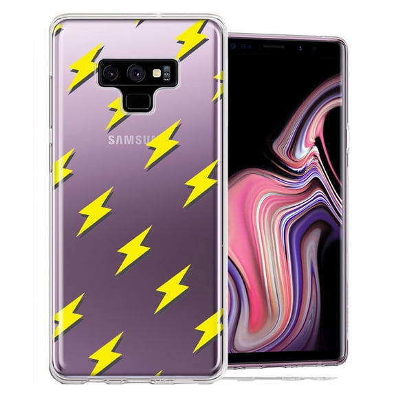 MUNDAZE for Samsung Galaxy Note 9 Electric Lightning Bolts Design Double Layer Phone Case Cover