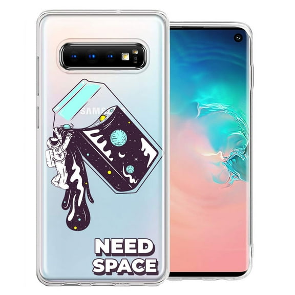 MUNDAZE for Samsung Galaxy S10 Plus Need Space Astronaut Stars Design Double Layer Phone Case Cover