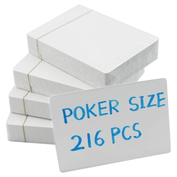 MUNDIDO Blank Playing Cards to Write on Poker Size 216PCS Printable Flash Cards for DIY Games