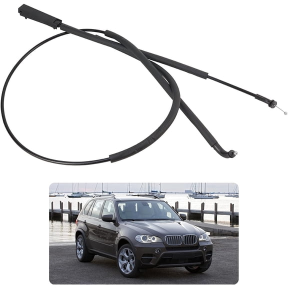 MUNIK Engine Hatch Cable For 2007-2014 BMW 3.0si,4.8i,X5,X6,xDrive35i,xDrive40i,xDrive50i,4.4T E70,E71,E72 Replacement # 51237184456