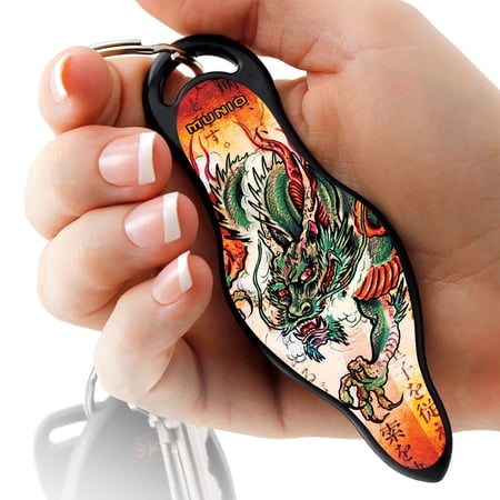 MUNIO Self Defense Keychain, Personal Safety Essential, Legal, Non-Lethal, Made in the USA