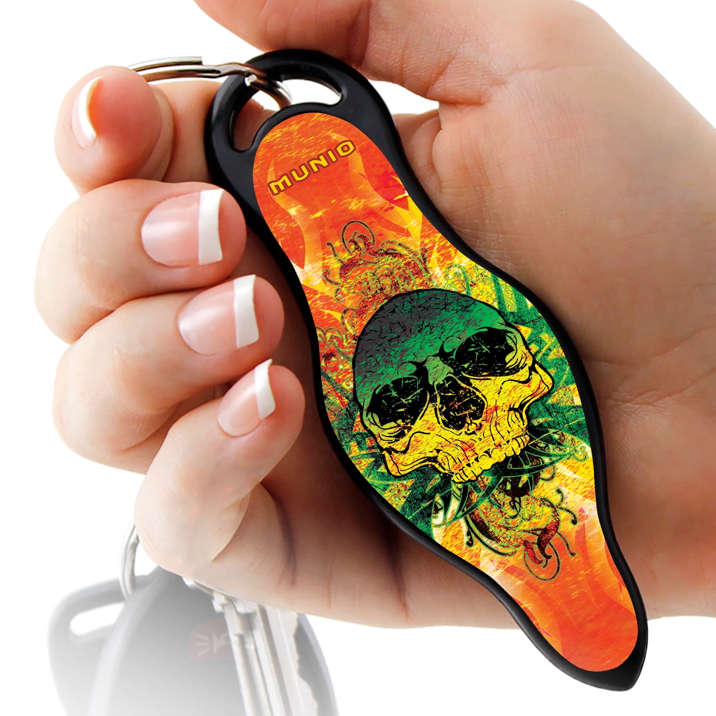 MUNIO Self Defense Keychain, Personal Safety Essential, Legal, Non-Lethal, Made in the USA